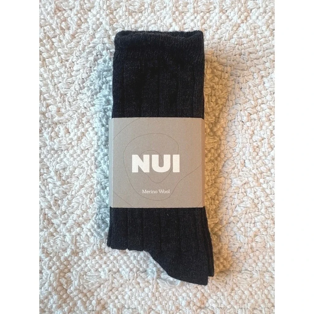 Nui Organics Nature Socks Charcoal 4/6y
